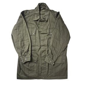 Army Green Military Style 4 Pocket Utility Jacket Sz 48 100% Cotton UNUSED